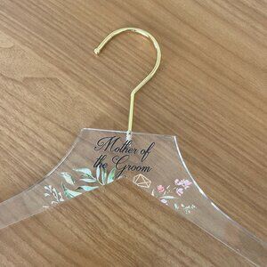 "Mother of the Groom" Acrylic Hanger for Weddings